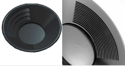 Black Dual Riffles 10" pan