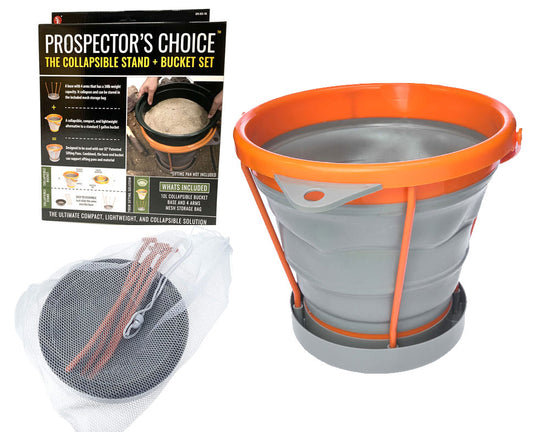 10 Liter Capacity (2.64 Gallons) Collapsible Bucket with Collapsible Stand